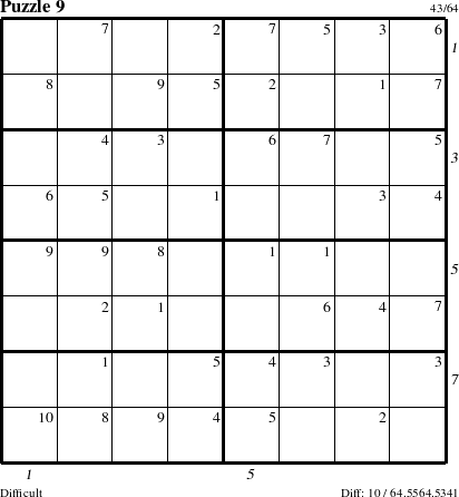 Step-by-Step Instructions for Puzzle 9 with all 10 steps marked