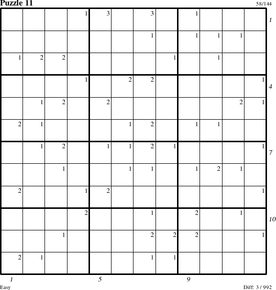 Step-by-Step Instructions for Puzzle 11 with all 3 steps marked