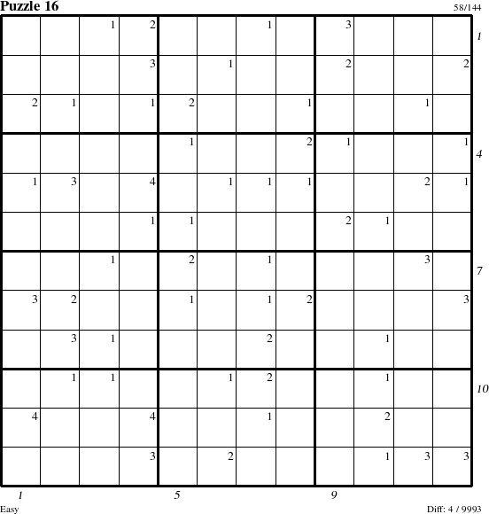 Step-by-Step Instructions for Puzzle 16 with all 4 steps marked