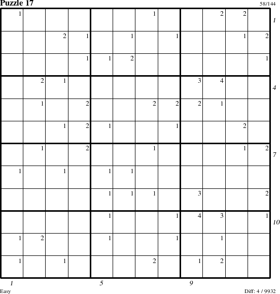 Step-by-Step Instructions for Puzzle 17 with all 4 steps marked