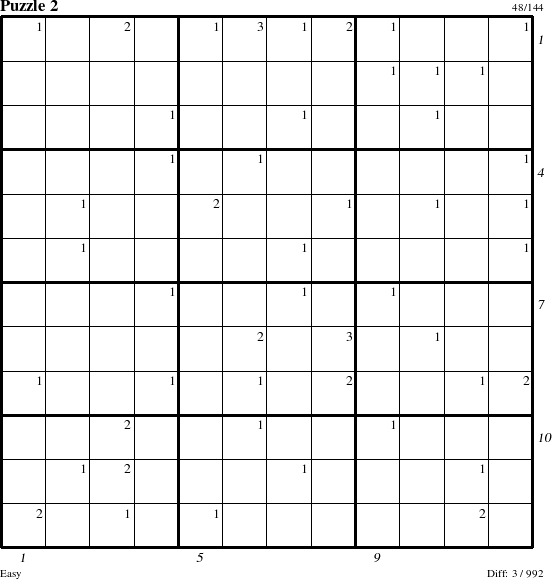 Step-by-Step Instructions for Puzzle 2 with all 3 steps marked