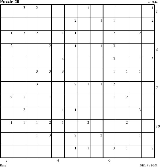 Step-by-Step Instructions for Puzzle 20 with all 4 steps marked