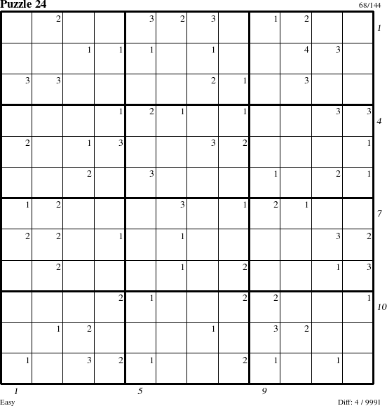 Step-by-Step Instructions for Puzzle 24 with all 4 steps marked