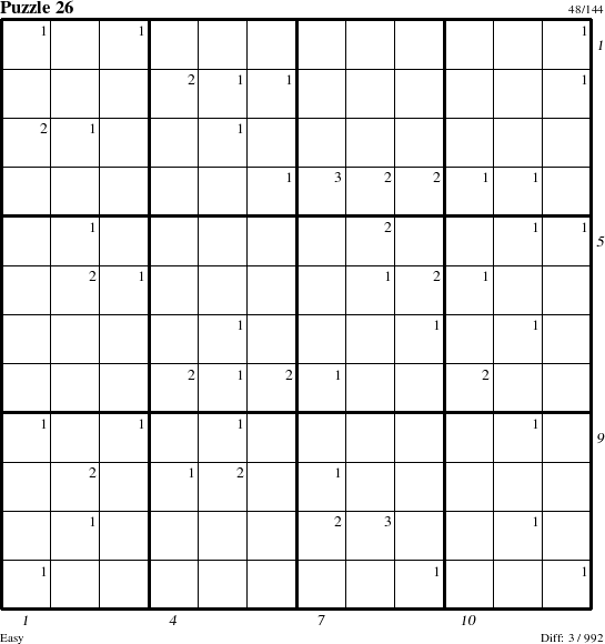 Step-by-Step Instructions for Puzzle 26 with all 3 steps marked