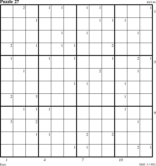 Step-by-Step Instructions for Puzzle 27 with all 3 steps marked