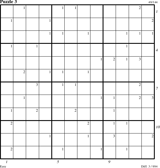 Step-by-Step Instructions for Puzzle 3 with all 3 steps marked