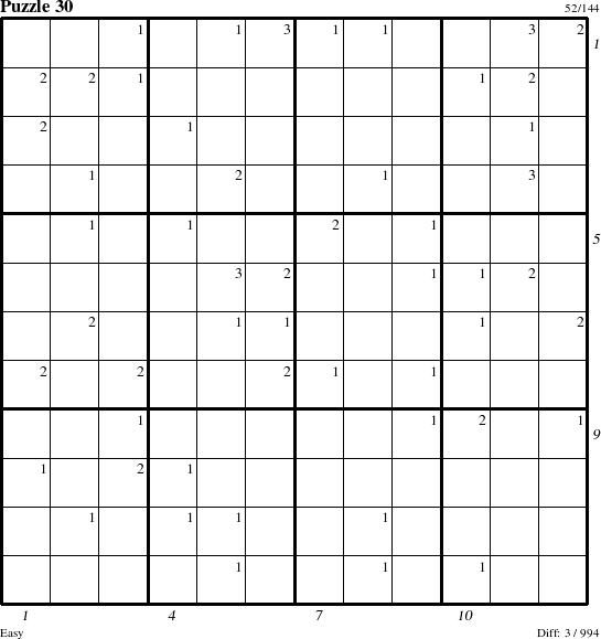 Step-by-Step Instructions for Puzzle 30 with all 3 steps marked