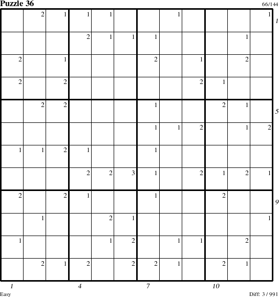 Step-by-Step Instructions for Puzzle 36 with all 3 steps marked