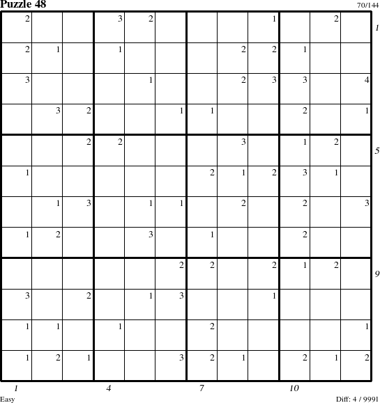 Step-by-Step Instructions for Puzzle 48 with all 4 steps marked