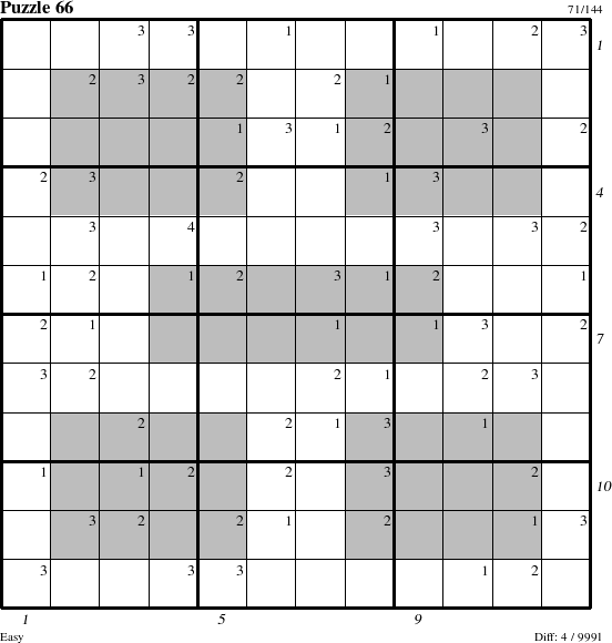 Step-by-Step Instructions for Puzzle 66 with all 4 steps marked