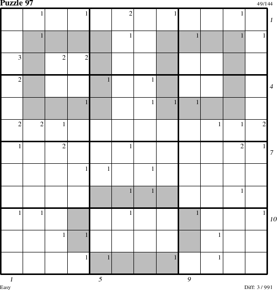 Step-by-Step Instructions for Puzzle 97 with all 3 steps marked