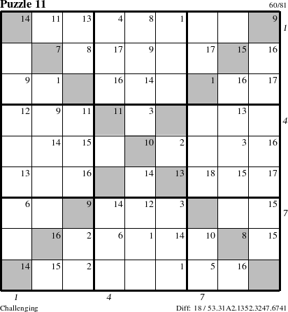 Step-by-Step Instructions for Puzzle 11 with all 18 steps marked