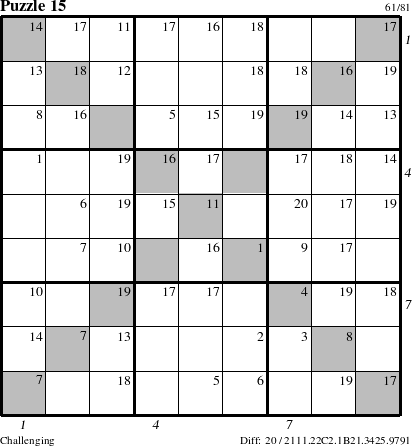 Step-by-Step Instructions for Puzzle 15 with all 20 steps marked