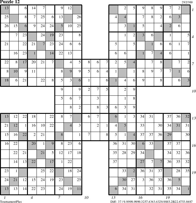 Step-by-Step Instructions for Puzzle 12 with all 37 steps marked