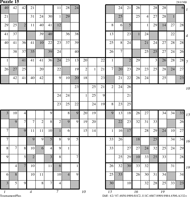 Step-by-Step Instructions for Puzzle 15 with all 42 steps marked