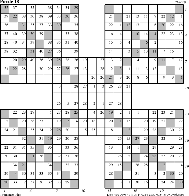 Step-by-Step Instructions for Puzzle 18 with all 40 steps marked