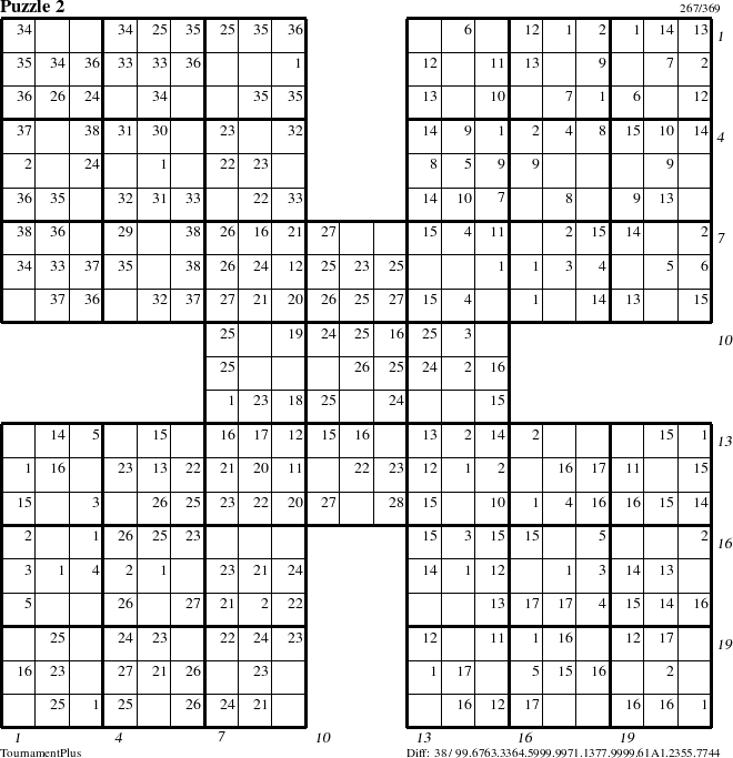 Step-by-Step Instructions for Puzzle 2 with all 38 steps marked
