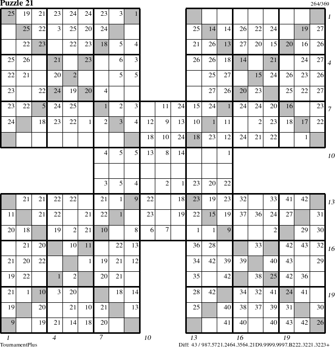 Step-by-Step Instructions for Puzzle 21 with all 43 steps marked