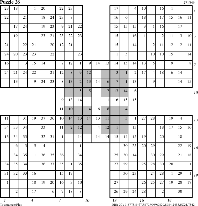 Step-by-Step Instructions for Puzzle 26 with all 37 steps marked