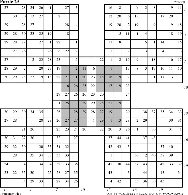 Step-by-Step Instructions for Puzzle 29 with all 44 steps marked