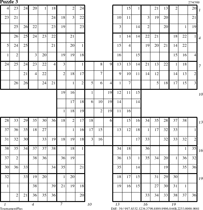 Step-by-Step Instructions for Puzzle 3 with all 39 steps marked