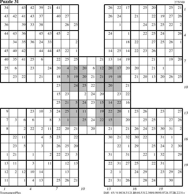 Step-by-Step Instructions for Puzzle 31 with all 45 steps marked