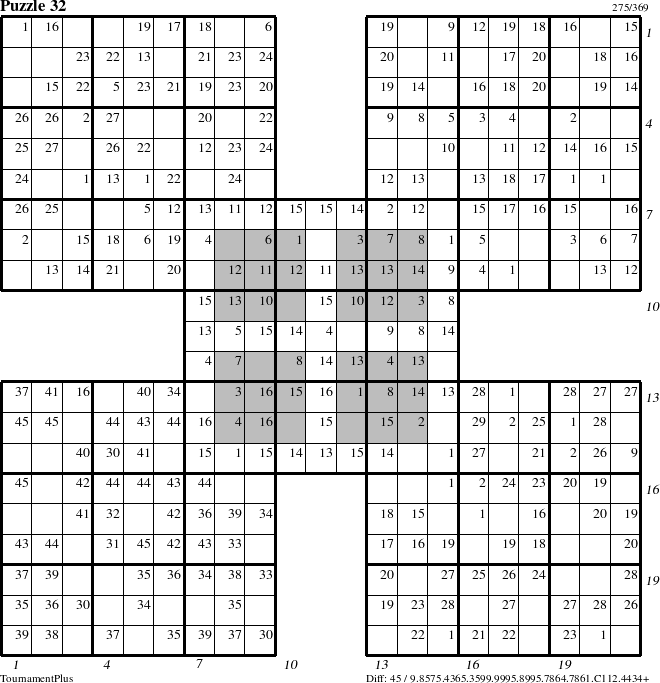 Step-by-Step Instructions for Puzzle 32 with all 45 steps marked