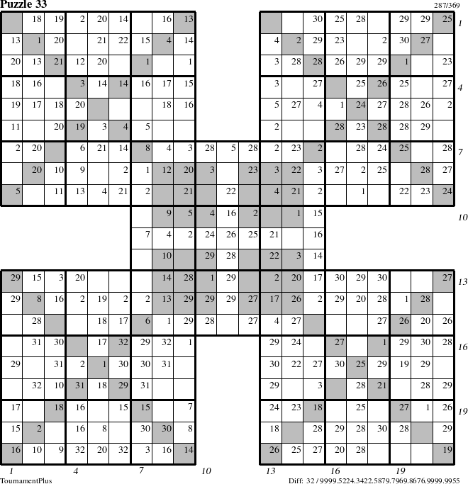 Step-by-Step Instructions for Puzzle 33 with all 32 steps marked