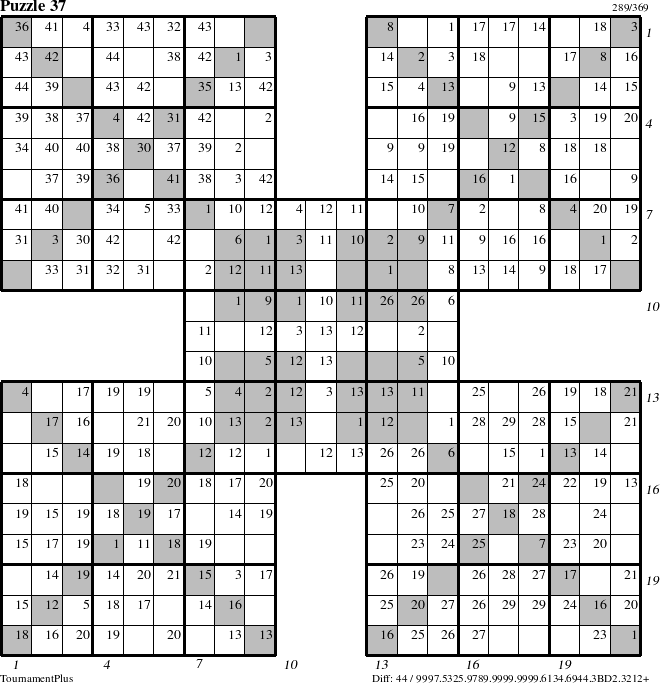 Step-by-Step Instructions for Puzzle 37 with all 44 steps marked