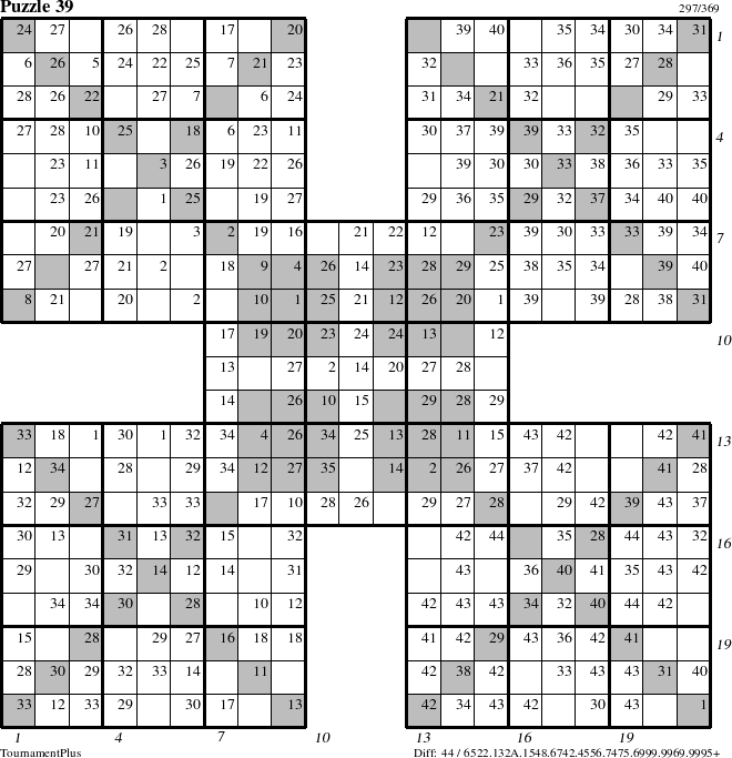 Step-by-Step Instructions for Puzzle 39 with all 44 steps marked