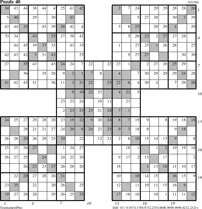 Step-by-Step Instructions for Puzzle 40 with all 45 steps marked
