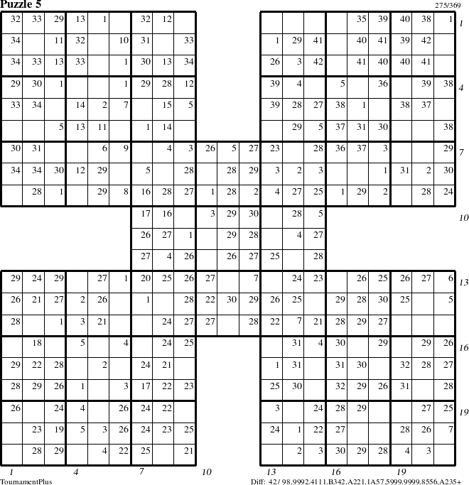 Step-by-Step Instructions for Puzzle 5 with all 42 steps marked