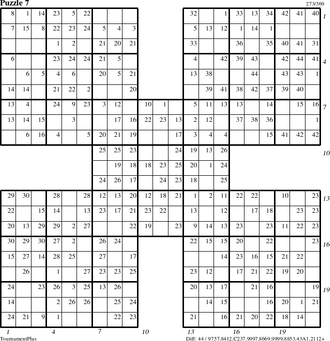 Step-by-Step Instructions for Puzzle 7 with all 44 steps marked