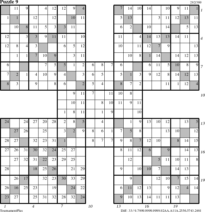 Step-by-Step Instructions for Puzzle 9 with all 33 steps marked