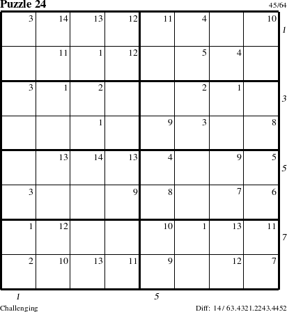 Step-by-Step Instructions for Puzzle 24 with all 14 steps marked