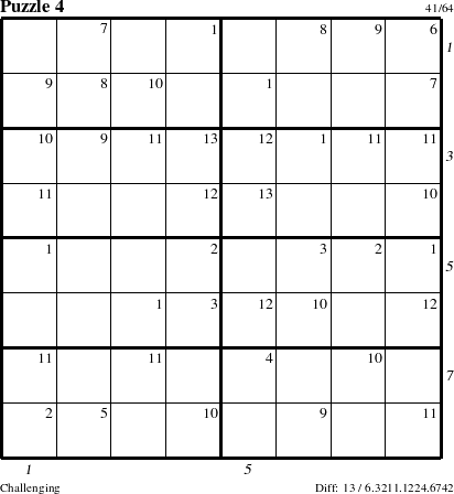 Step-by-Step Instructions for Puzzle 4 with all 13 steps marked