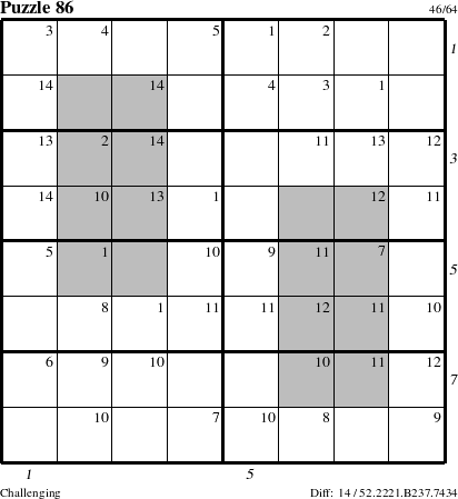 Step-by-Step Instructions for Puzzle 86 with all 14 steps marked