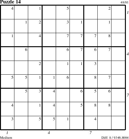 Step-by-Step Instructions for Puzzle 14 with all 8 steps marked