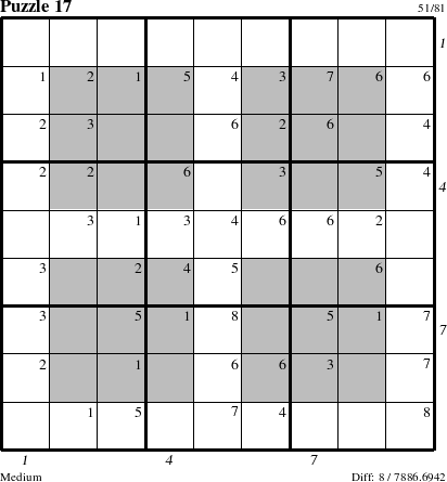 Step-by-Step Instructions for Puzzle 17 with all 8 steps marked