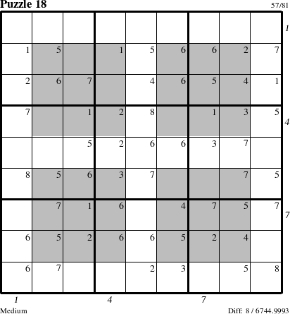 Step-by-Step Instructions for Puzzle 18 with all 8 steps marked