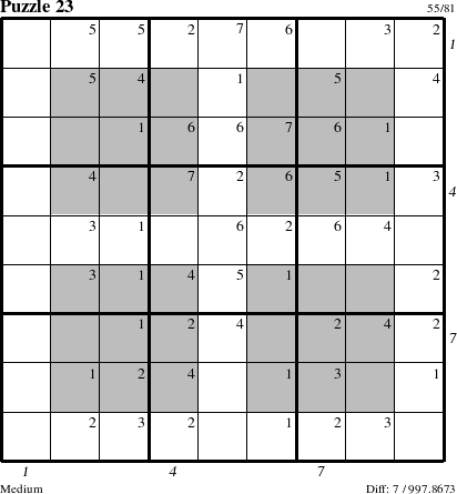 Step-by-Step Instructions for Puzzle 23 with all 7 steps marked