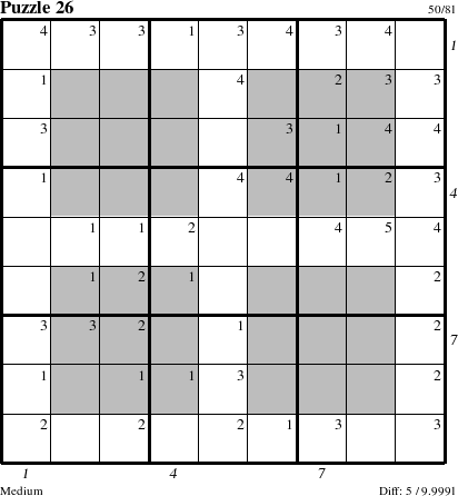 Step-by-Step Instructions for Puzzle 26 with all 5 steps marked