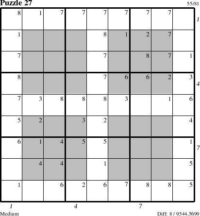 Step-by-Step Instructions for Puzzle 27 with all 8 steps marked