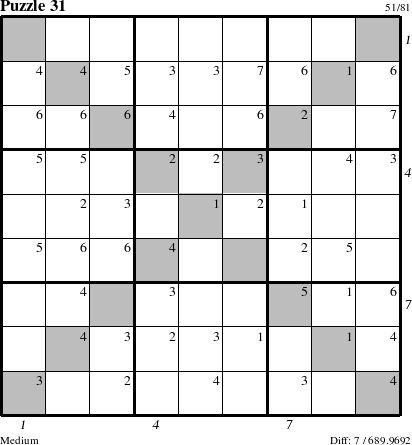 Step-by-Step Instructions for Puzzle 31 with all 7 steps marked