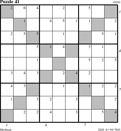 Step-by-Step Instructions for Puzzle 41 with all 6 steps marked