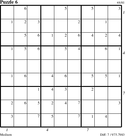 Step-by-Step Instructions for Puzzle 6 with all 7 steps marked