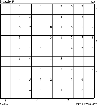 Step-by-Step Instructions for Puzzle 9 with all 8 steps marked