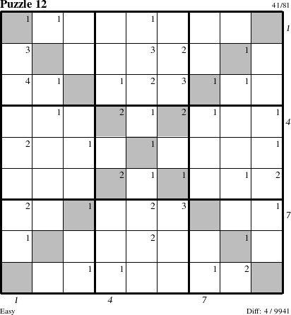 Step-by-Step Instructions for Puzzle 12 with all 4 steps marked