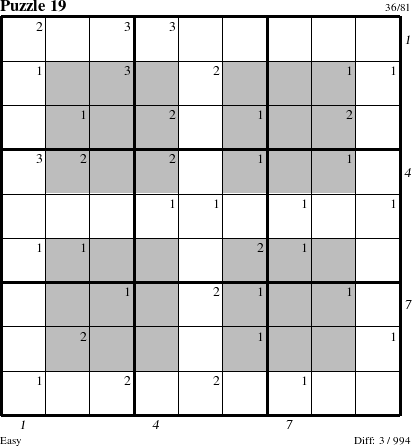 Step-by-Step Instructions for Puzzle 19 with all 3 steps marked