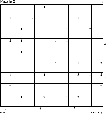 Step-by-Step Instructions for Puzzle 2 with all 3 steps marked